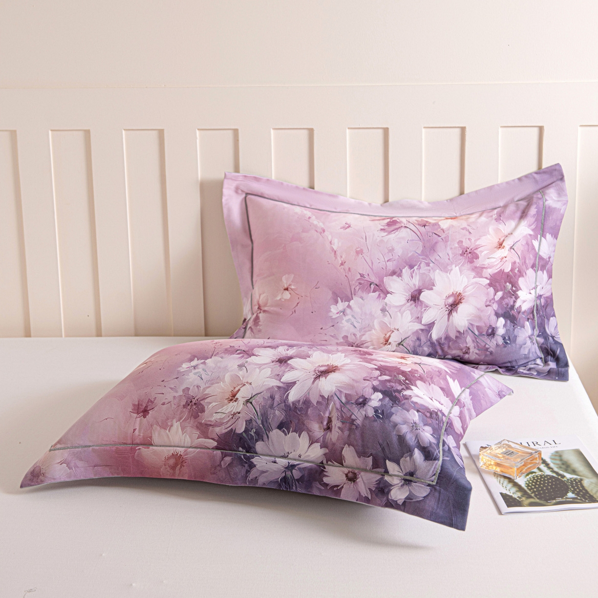 91家纺网 家纺一手货源 找家纺 （总）焱博家纺 2025新款数码印花大版全棉磨毛枕套风格二