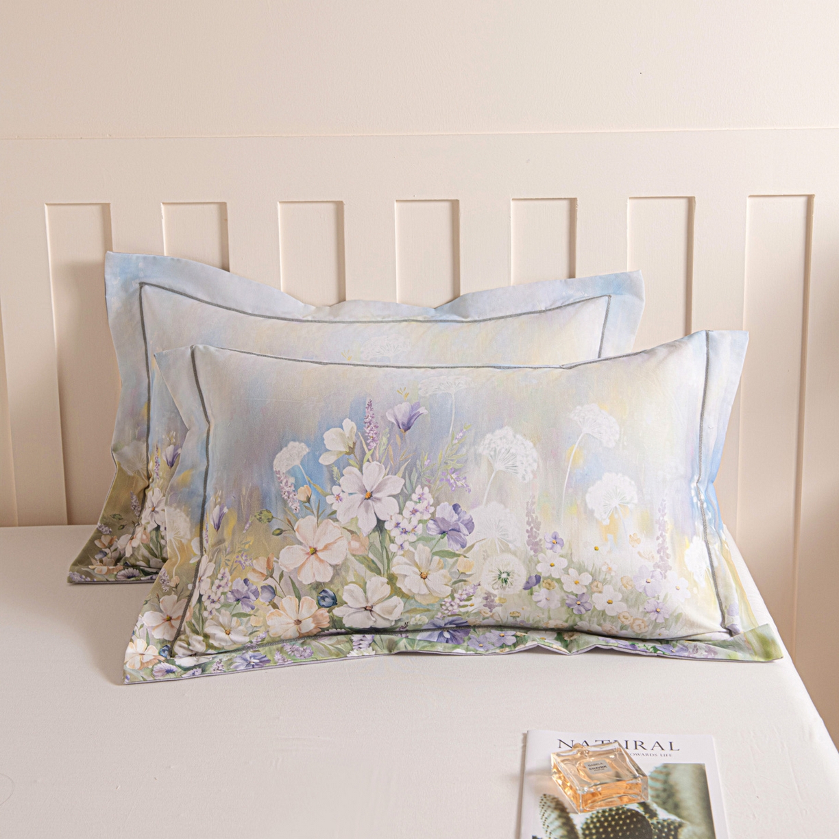 91家纺网 家纺一手货源 找家纺 （总）焱博家纺 2025新款数码印花大版全棉磨毛枕套风格二