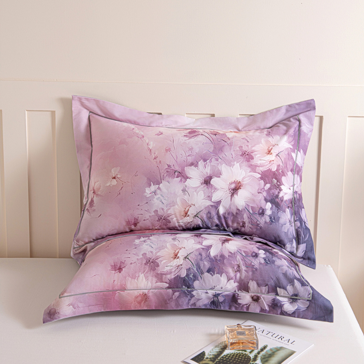 91家纺网 家纺一手货源 找家纺 （总）焱博家纺 2025新款数码印花大版全棉磨毛枕套风格二