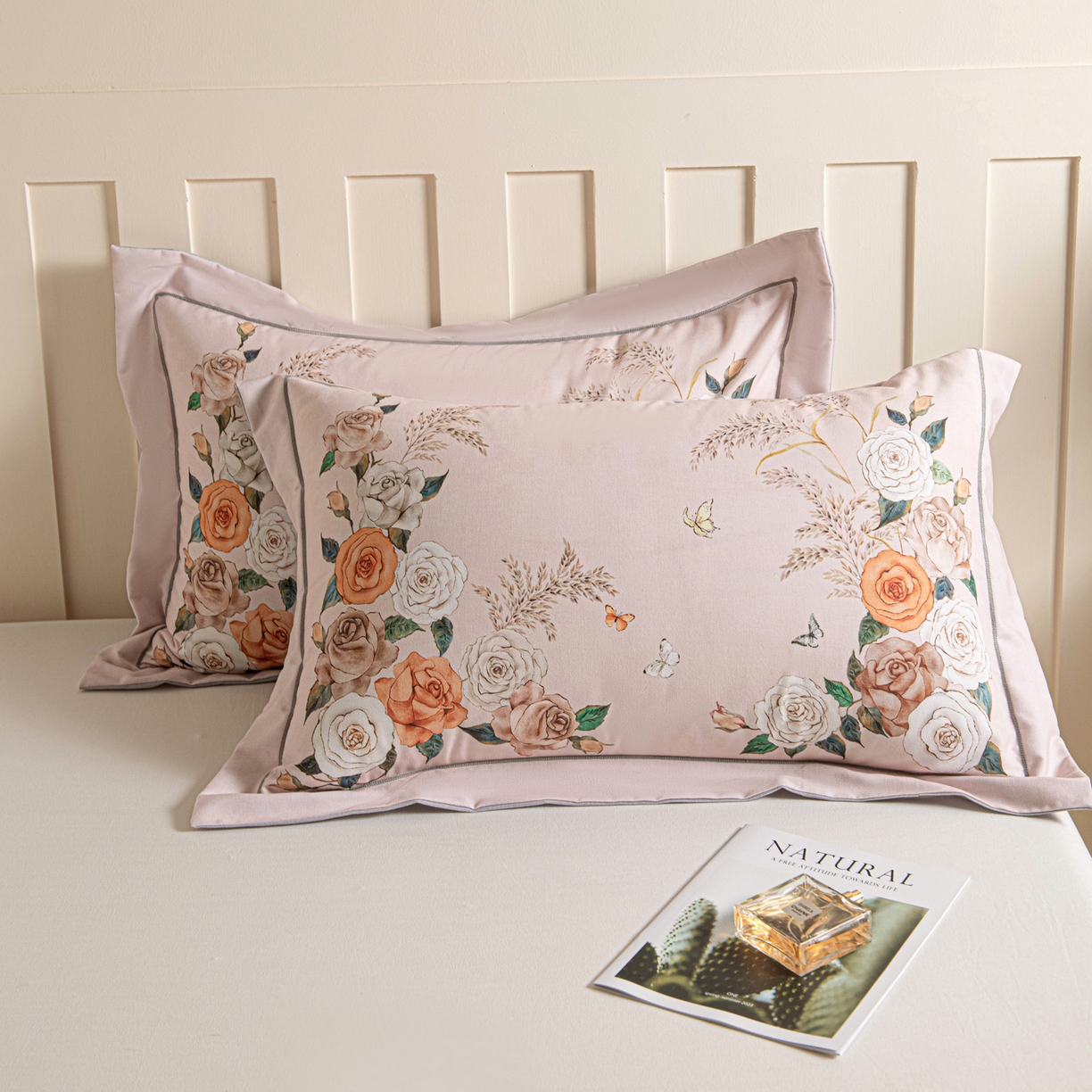 91家纺网 家纺一手货源 找家纺 （总）焱博家纺 2025新款数码印花大版全棉磨毛枕套风格二