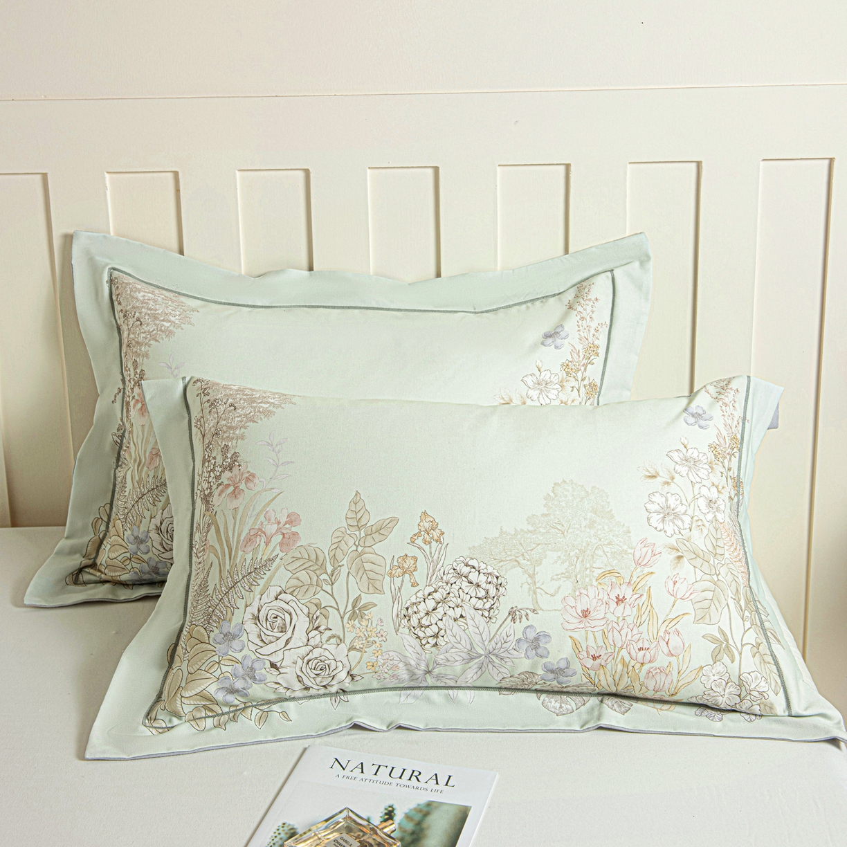 91家纺网 家纺一手货源 找家纺 （总）焱博家纺 2025新款数码印花大版全棉磨毛枕套风格二