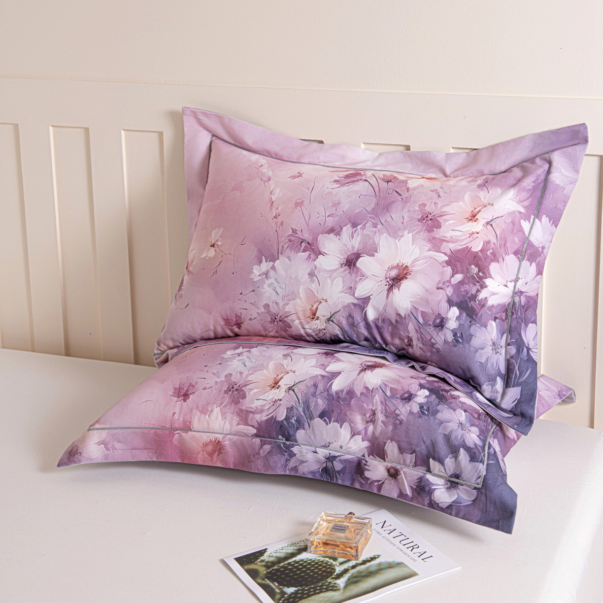 91家纺网 家纺一手货源 找家纺 （总）焱博家纺 2025新款数码印花大版全棉磨毛枕套风格二