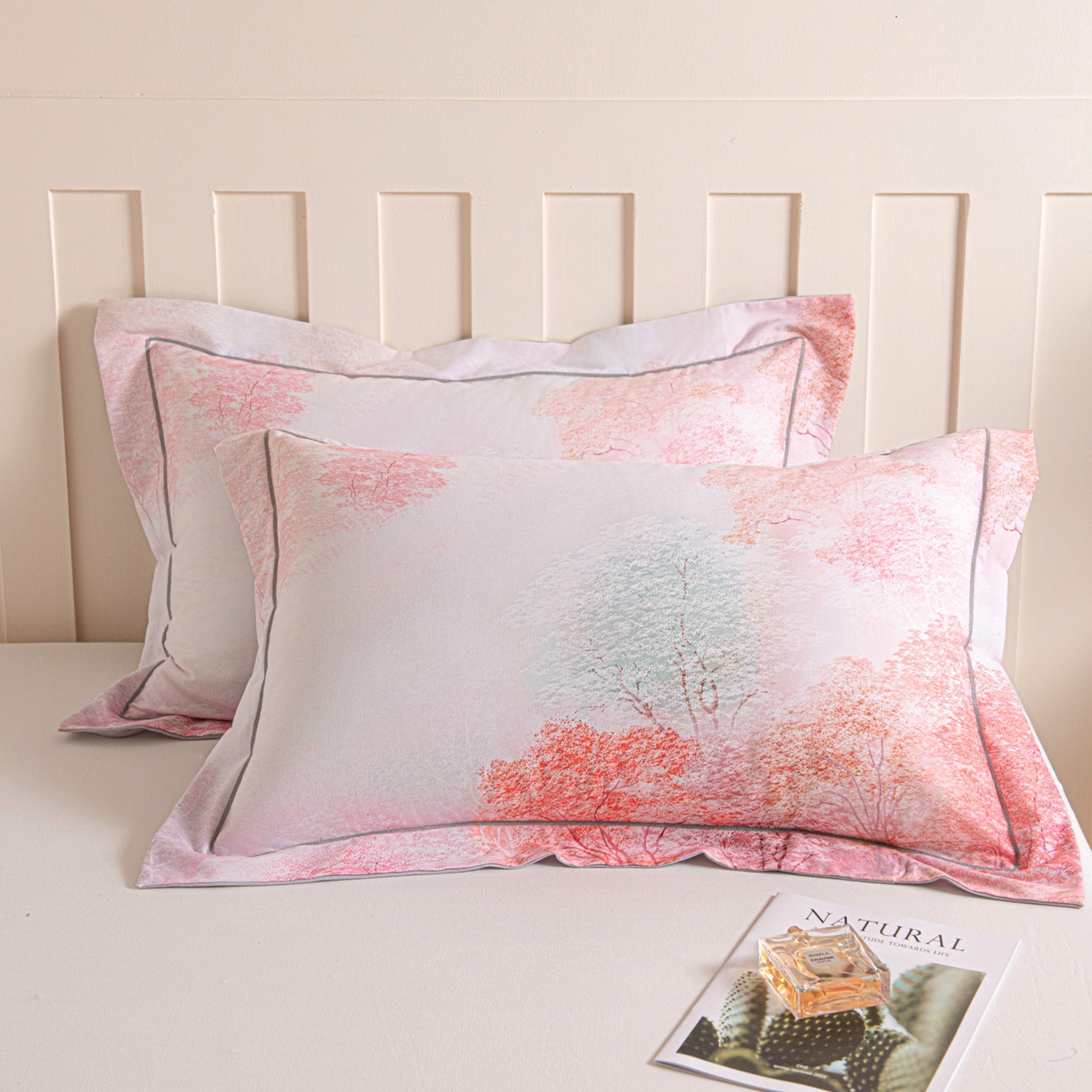 91家纺网 家纺一手货源 找家纺 （总）焱博家纺 2025新款数码印花大版全棉磨毛枕套风格二