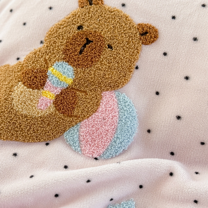 91家纺网 家纺一手货源 找家纺 眠屿家纺 2025新款加厚牛奶绒毛巾绣四件套 玩偶