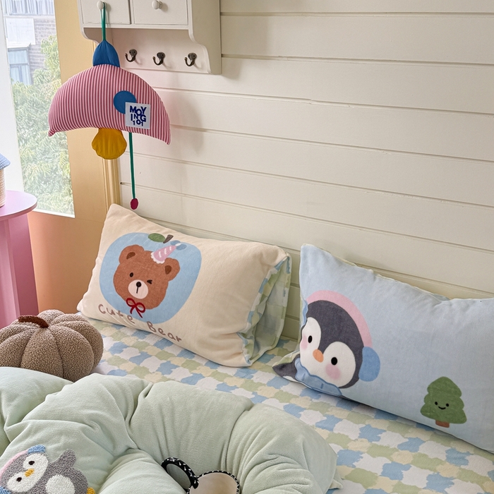 91家纺网 家纺一手货源 找家纺 （总）眠屿家纺 2025新款加厚牛奶绒毛巾绣四件套