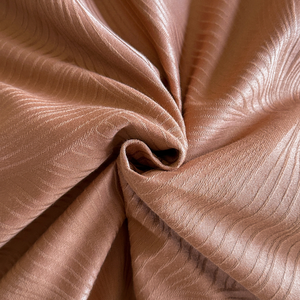 91家纺网 家纺一手货源 找家纺 禾时 2025新款全棉厚织浮雕提花埋绳工艺款四件套 烟火星辰（咖）