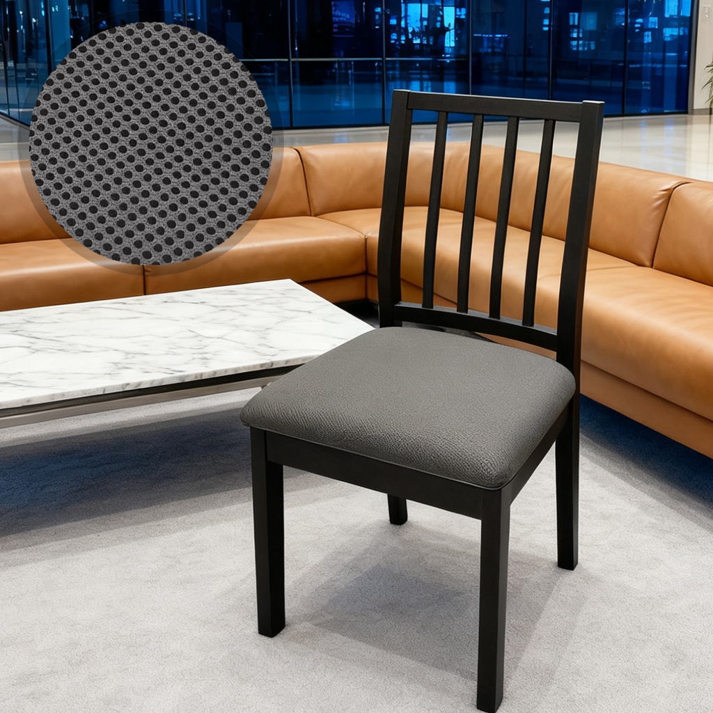 91家纺网 家纺一手货源 找家纺 （总）壹零特色家纺 2025新款透气厚实大卡扣固定纯色三明治坐垫套 椅面套 伊克多兰椅子套