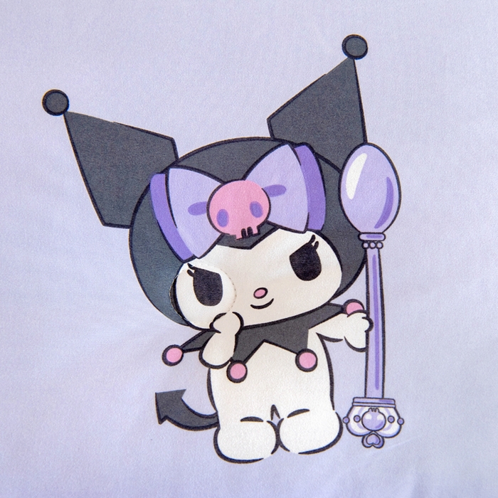 91家纺网 家纺一手货源 找家纺 乐秀家纺 2025新款A类三丽鸥针织棉豆豆被 带激光防伪吊牌 苹果库洛米