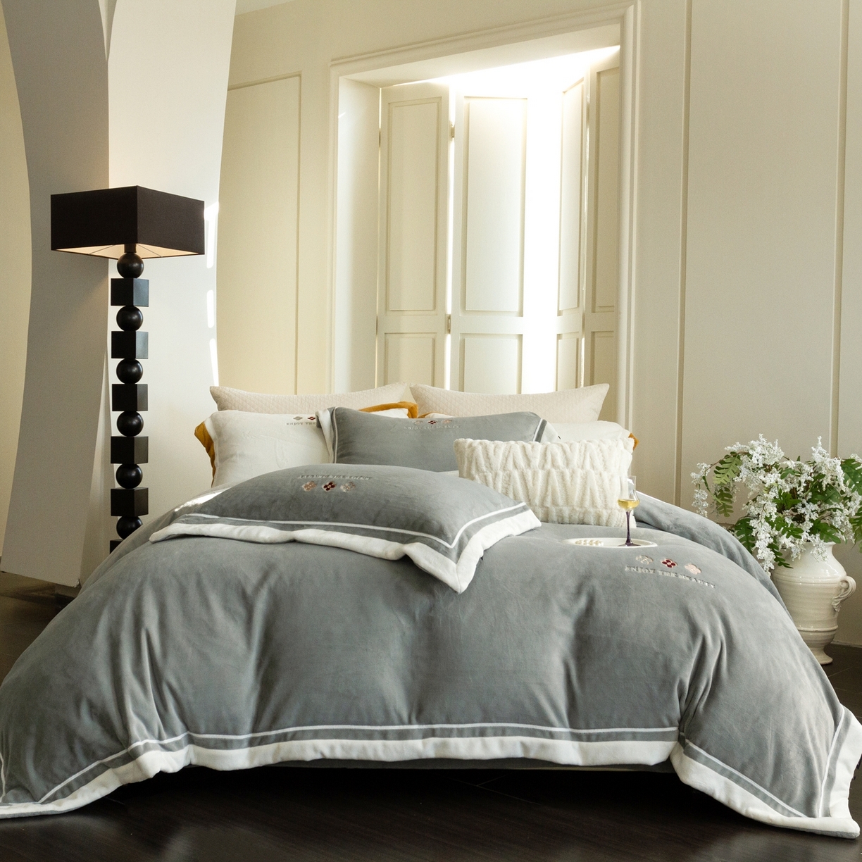 91家纺网 家纺一手货源 找家纺 馨蕊家居 2025新款秋冬轻奢煦暖绒系列-绒知禾 会员-10【券后控价358/378】  绒知禾-高级灰