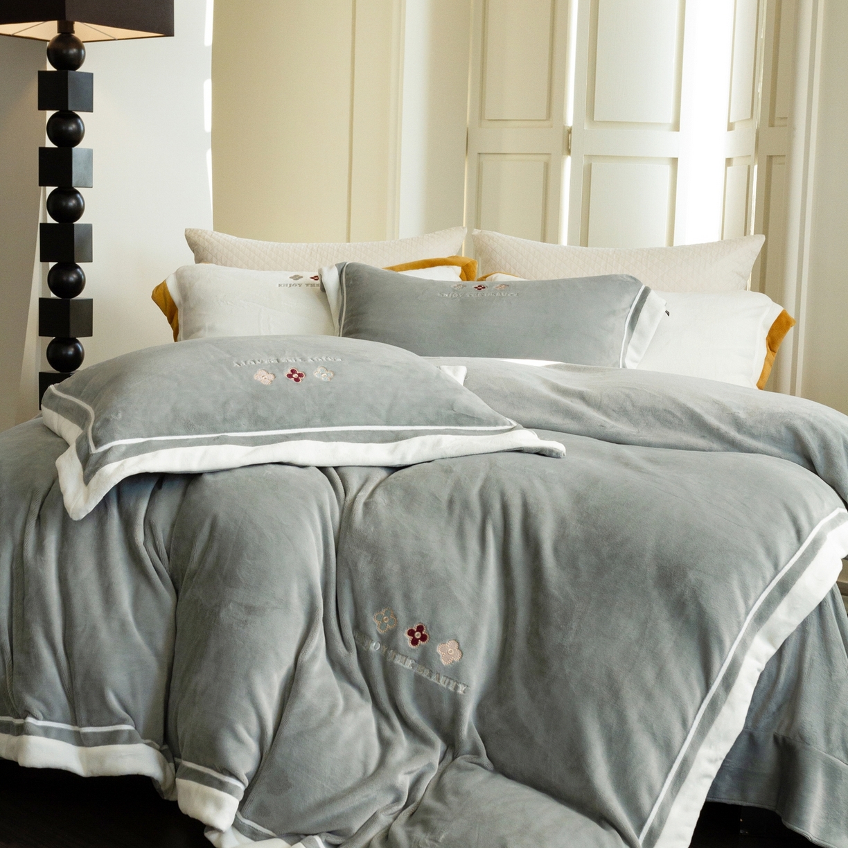 91家纺网 家纺一手货源 找家纺 馨蕊家居 2025新款秋冬轻奢煦暖绒系列-绒知禾 会员-10【券后控价358/378】  绒知禾-高级灰