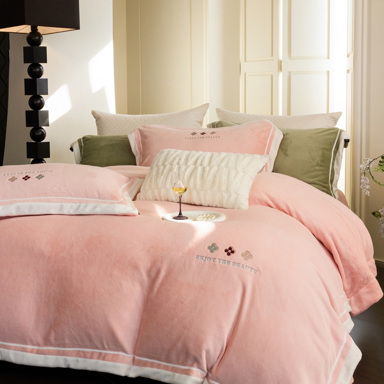 91家纺网 家纺一手货源 找家纺 馨蕊家居 2025新款秋冬轻奢煦暖绒系列-绒知禾 会员-10【券后控价358/378】  绒知禾-蔷薇粉