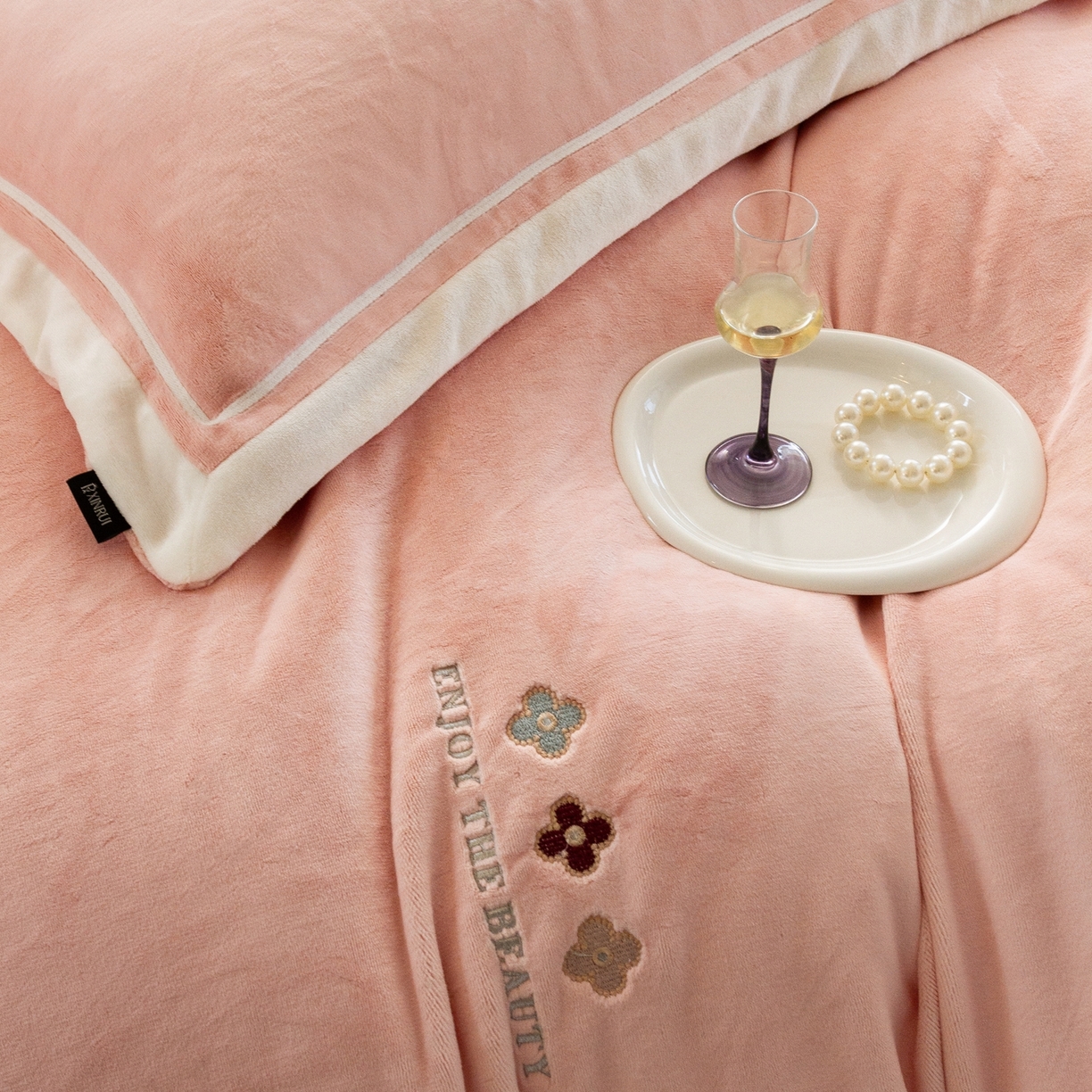 91家纺网 家纺一手货源 找家纺 馨蕊家居 2025新款秋冬轻奢煦暖绒系列-绒知禾 会员-10【券后控价358/378】  绒知禾-蔷薇粉