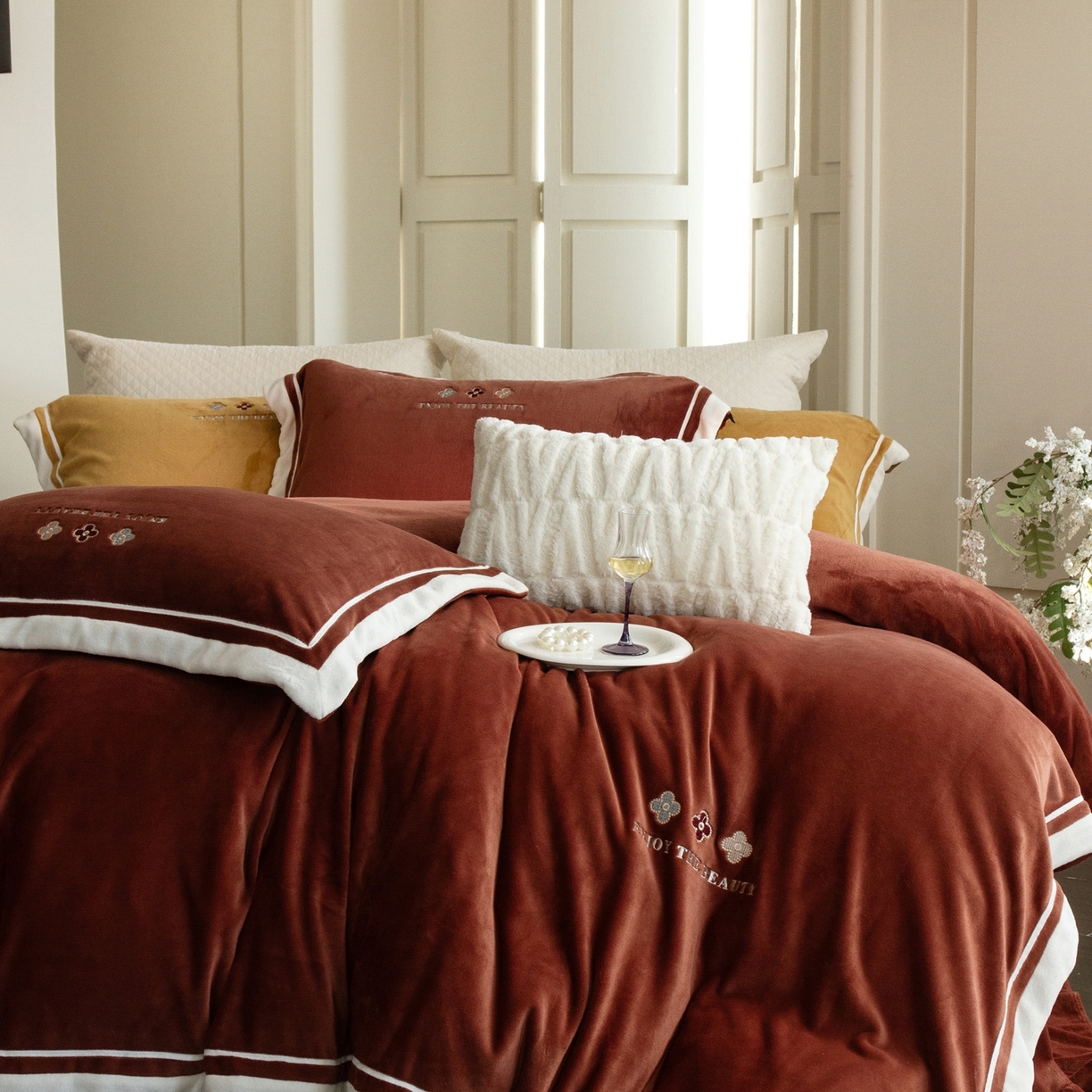 91家纺网 家纺一手货源 找家纺 馨蕊家居 2025新款秋冬轻奢煦暖绒系列-绒知禾 会员-10【券后控价358/378】  绒知禾-紫纱