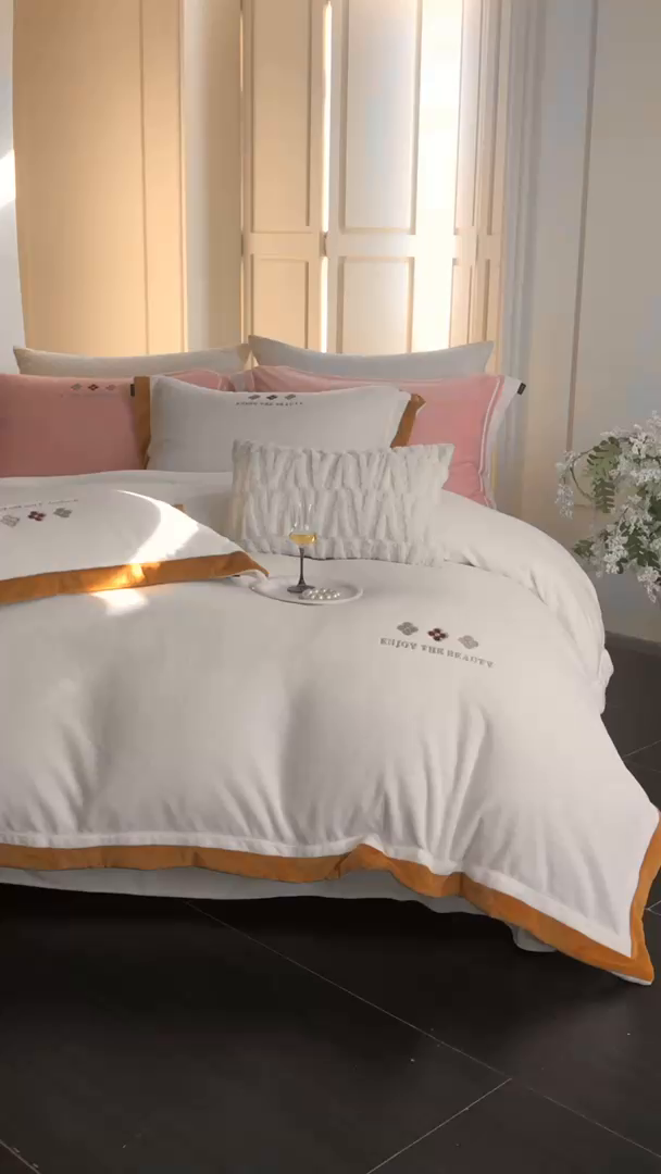 91家纺网 家纺一手货源 找家纺 馨蕊家居 2025新款秋冬轻奢煦暖绒系列-绒知禾 会员-10【券后控价358/378】  绒知禾-月光白