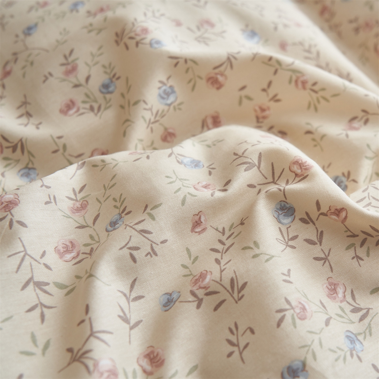 91家纺网 家纺一手货源 找家纺 恒爱家纺2025新款A类全棉印花四件套 繁花