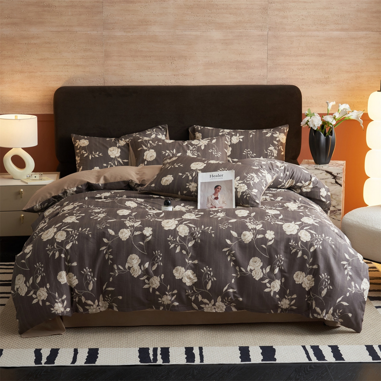 恒爱家纺2025新款A类全棉印花四件套 锦簇