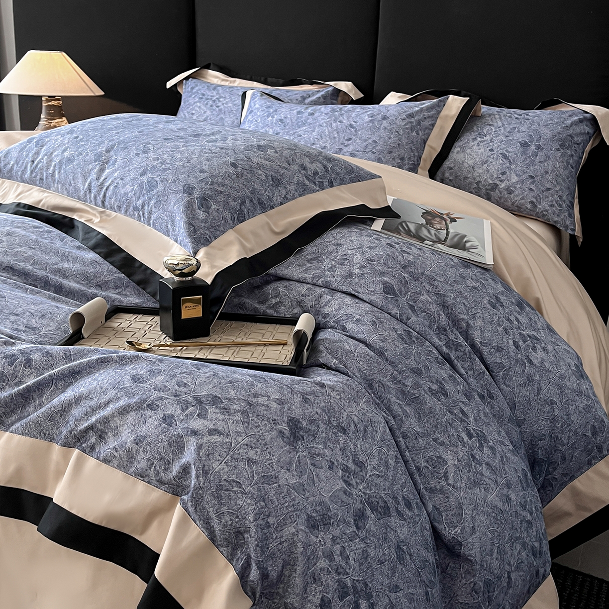 91家纺网 家纺一手货源 找家纺 置顶家纺 2025新款渲染亲肤系列数码印花四件套 秘境