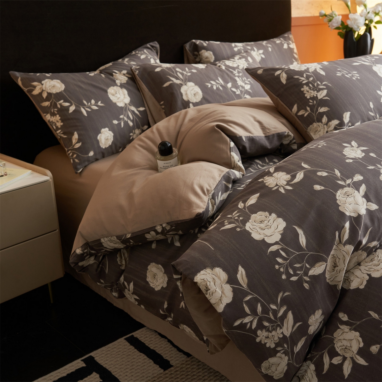 91家纺网 家纺一手货源 找家纺 恒爱家纺2025新款A类全棉印花四件套 锦簇