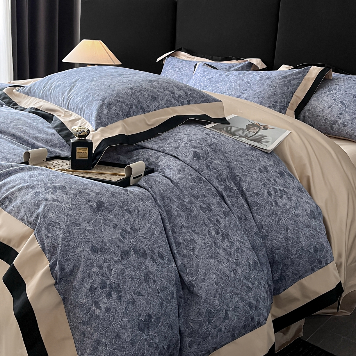 91家纺网 家纺一手货源 找家纺 （总）置顶家纺 2025新款渲染亲肤系列数码印花四件套