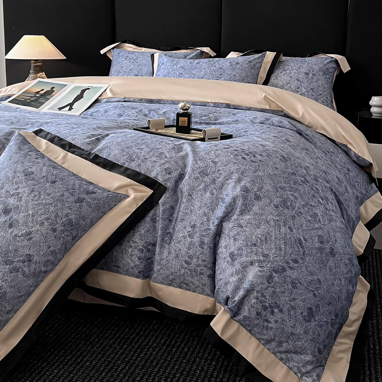 91家纺网 家纺一手货源 找家纺 置顶家纺 2025新款渲染亲肤系列数码印花四件套 秘境