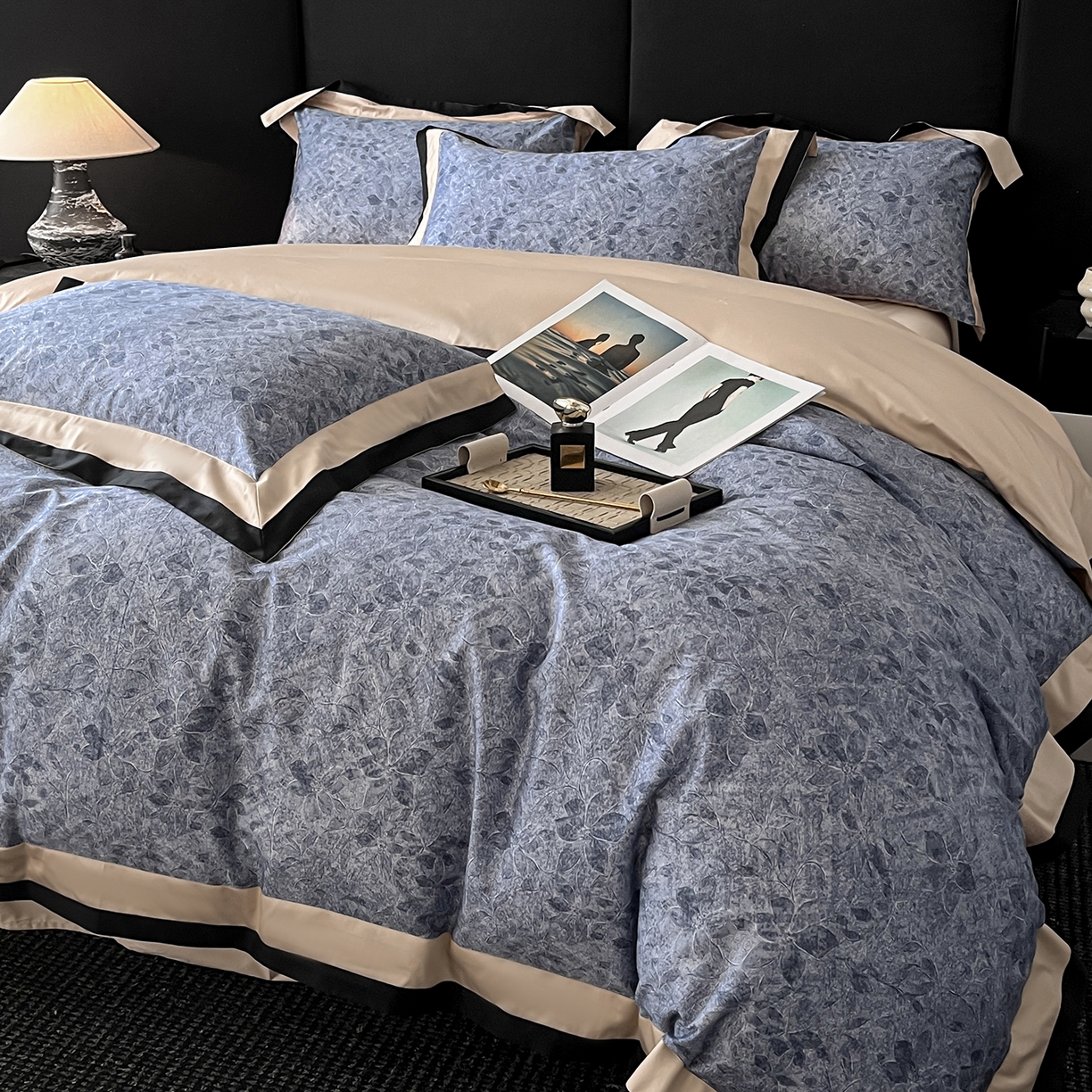 91家纺网 家纺一手货源 找家纺 （总）置顶家纺 2025新款渲染亲肤系列数码印花四件套