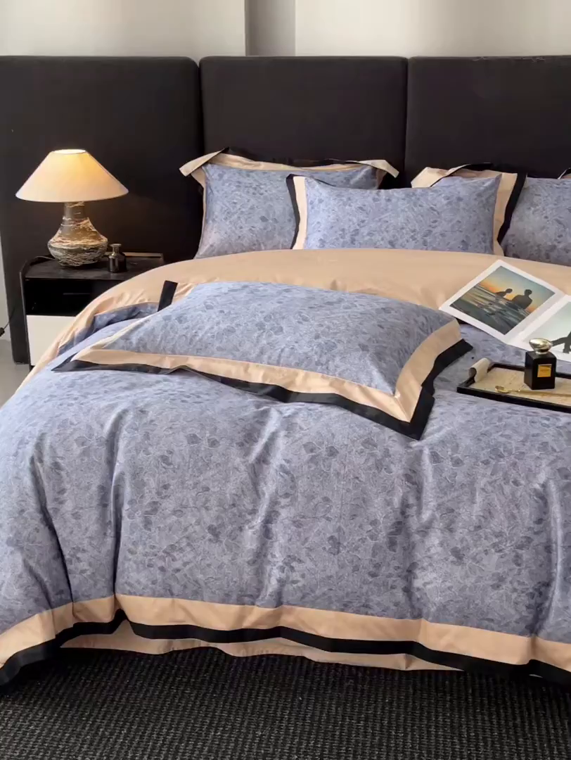 91家纺网 家纺一手货源 找家纺 置顶家纺 2025新款渲染亲肤系列数码印花四件套 秘境