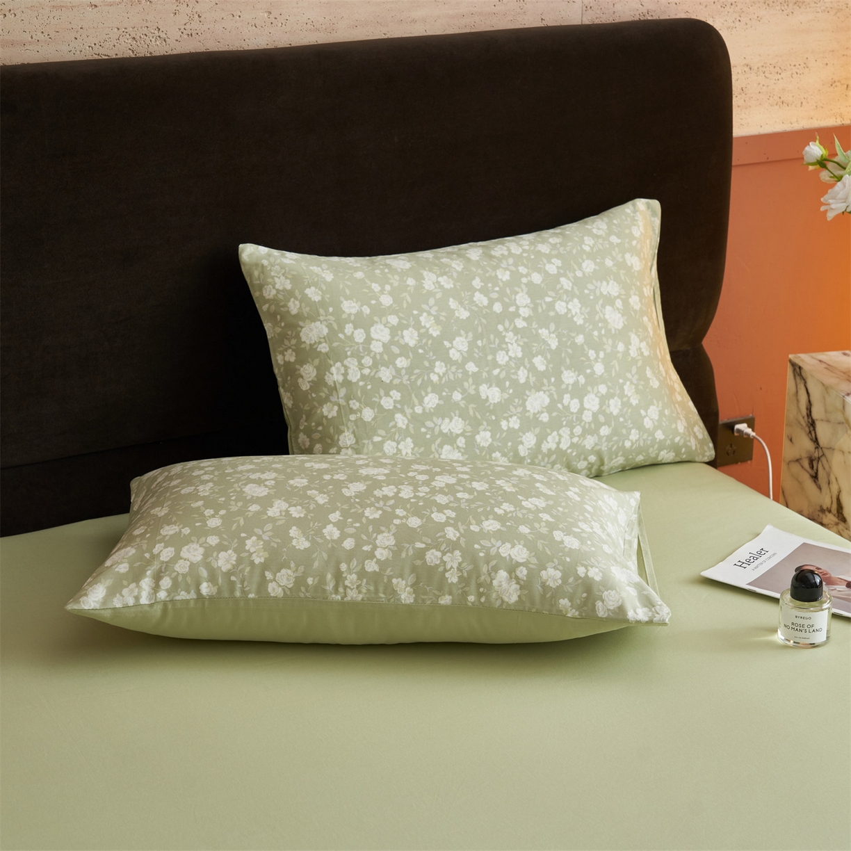 91家纺网 家纺一手货源 找家纺 恒爱家纺2025新款A类全棉印花四件套 青黛