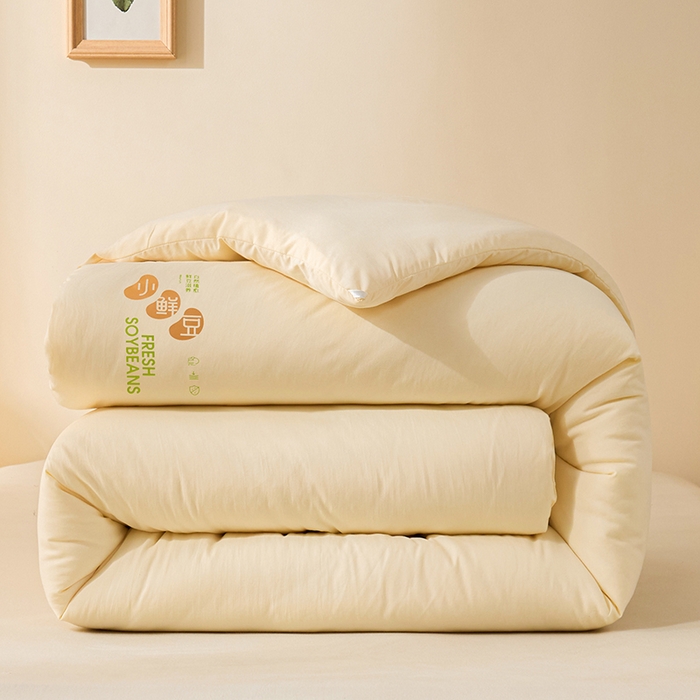 娇逸家居 2025新款云朵棉软糯糯纯色小鲜豆被被子被芯 小鲜豆米