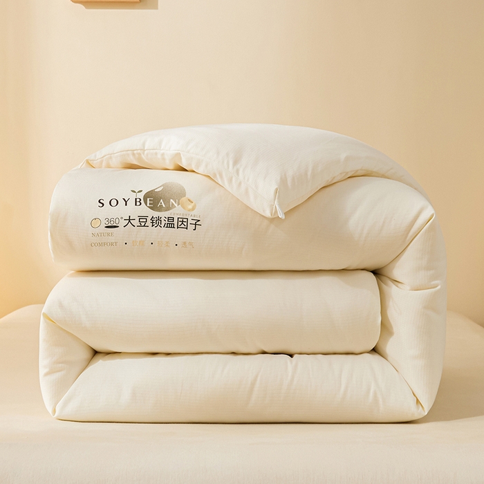 91家纺网 家纺一手货源 找家纺 （总）娇逸家居 2025新款云朵棉软糯糯小鲜豆小方格提花豆腐被被子被芯