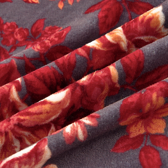 91家纺网 家纺一手货源 找家纺 赛丽雅 2025新款牛奶绒床裙四件套8-9斤法莱绒直播爆款日产2万套 蝶舞-红