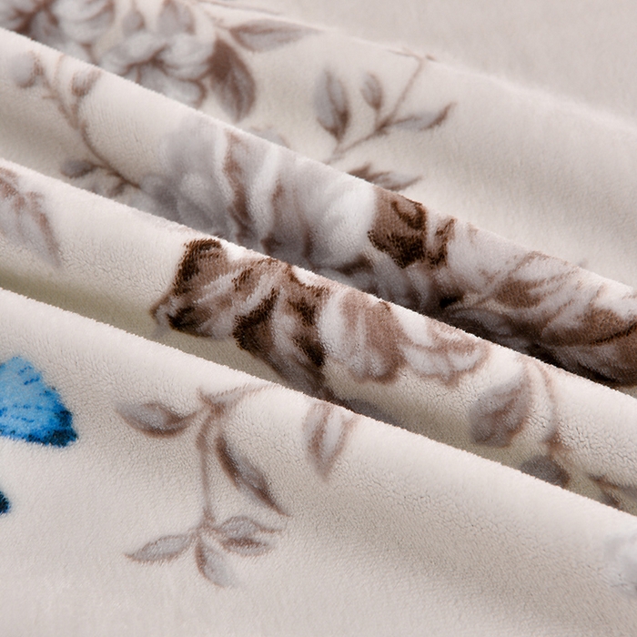 91家纺网 家纺一手货源 找家纺 赛丽雅 2025新款牛奶绒床裙四件套8-9斤法莱绒直播爆款日产2万套 蝶舞-灰