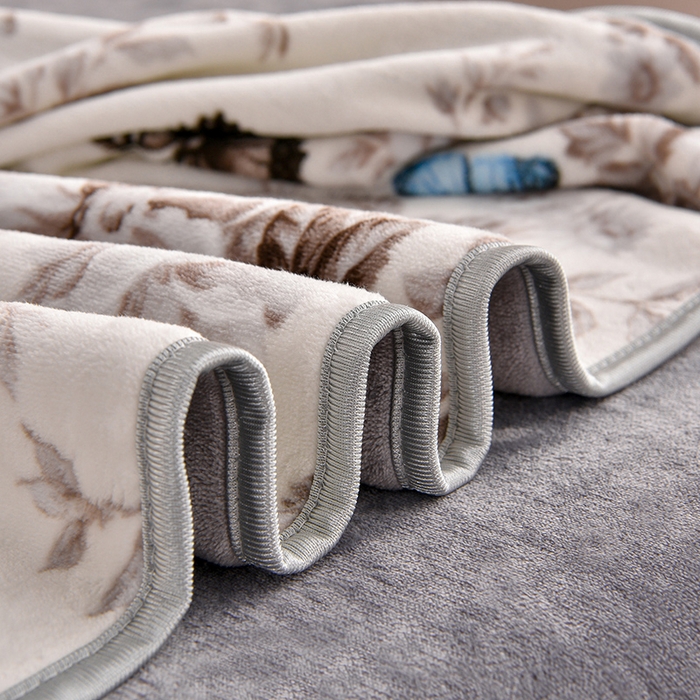 91家纺网 家纺一手货源 找家纺 赛丽雅 2025新款牛奶绒床裙四件套8-9斤法莱绒直播爆款日产2万套 蝶舞-灰