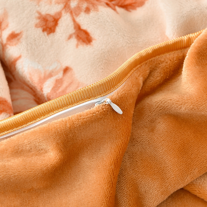 91家纺网 家纺一手货源 找家纺 赛丽雅 2025新款牛奶绒床裙四件套8-9斤法莱绒直播爆款日产2万套 蝶舞-咖