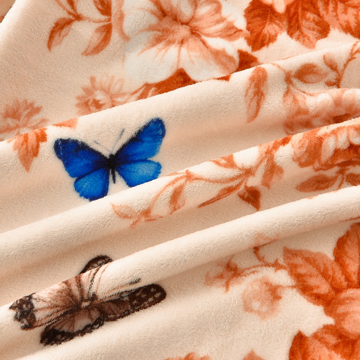 91家纺网 家纺一手货源 找家纺 赛丽雅 2025新款牛奶绒床裙四件套8-9斤法莱绒直播爆款日产2万套 蝶舞-咖