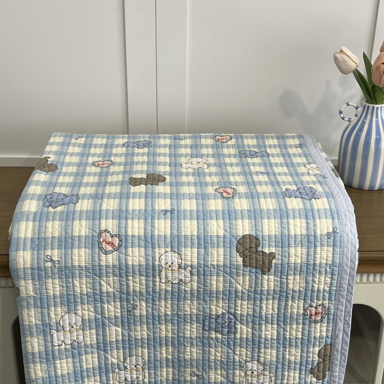 91家纺网 家纺一手货源 找家纺 沐纯家居 2025新款跑量款双面纯棉 棉花填充水洗床盖 星愿旺旺