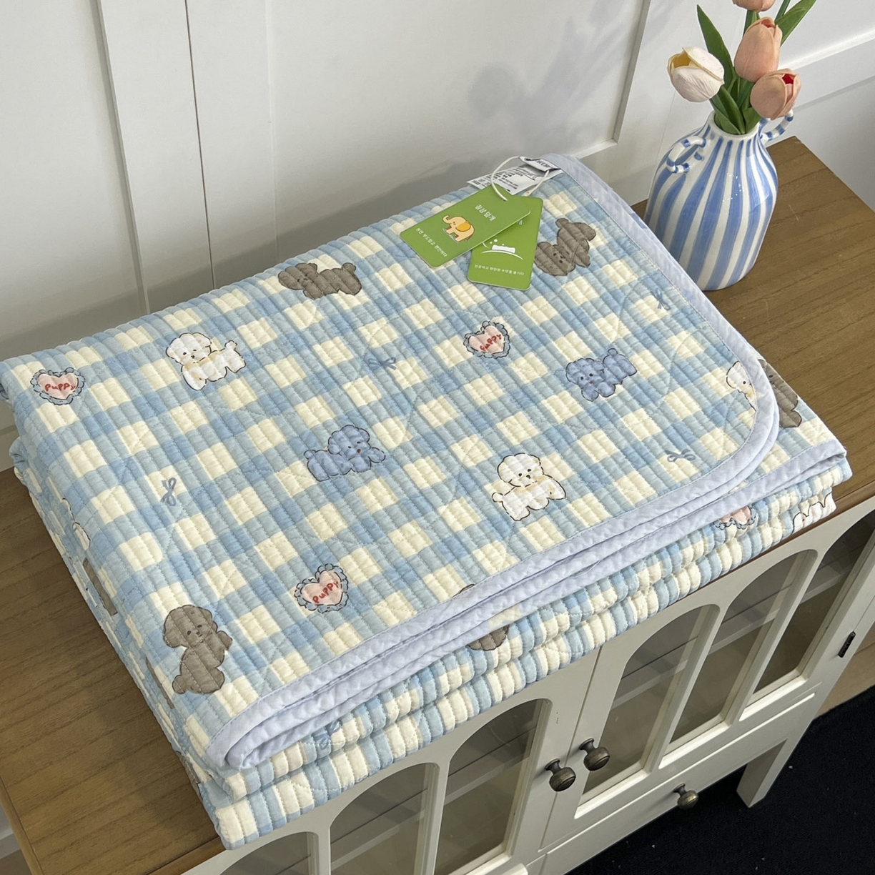 91家纺网 家纺一手货源 找家纺 沐纯家居 2025新款跑量款双面纯棉 棉花填充水洗床盖 星愿旺旺