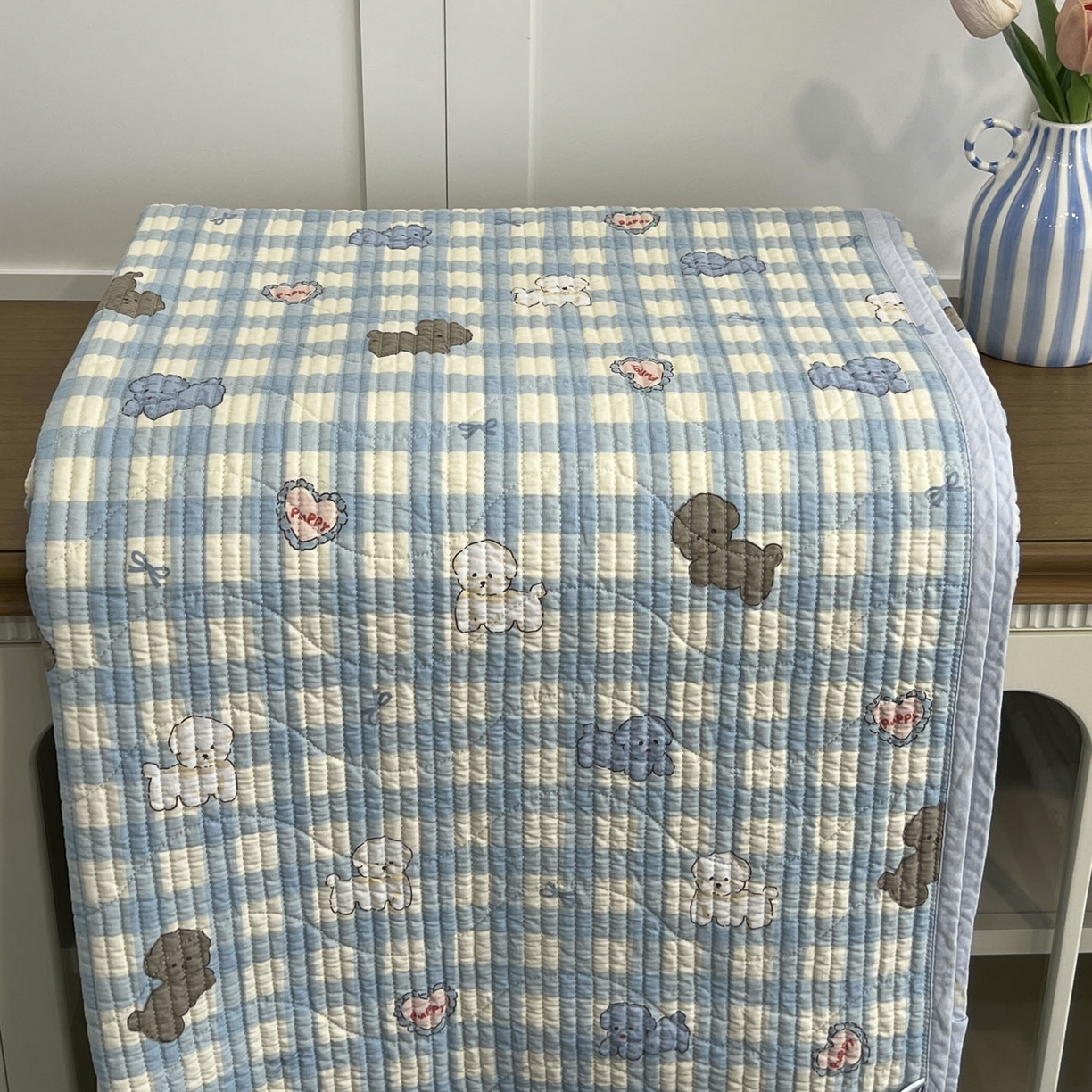 91家纺网 家纺一手货源 找家纺 沐纯家居 2025新款跑量款双面纯棉 棉花填充水洗床盖 星愿旺旺