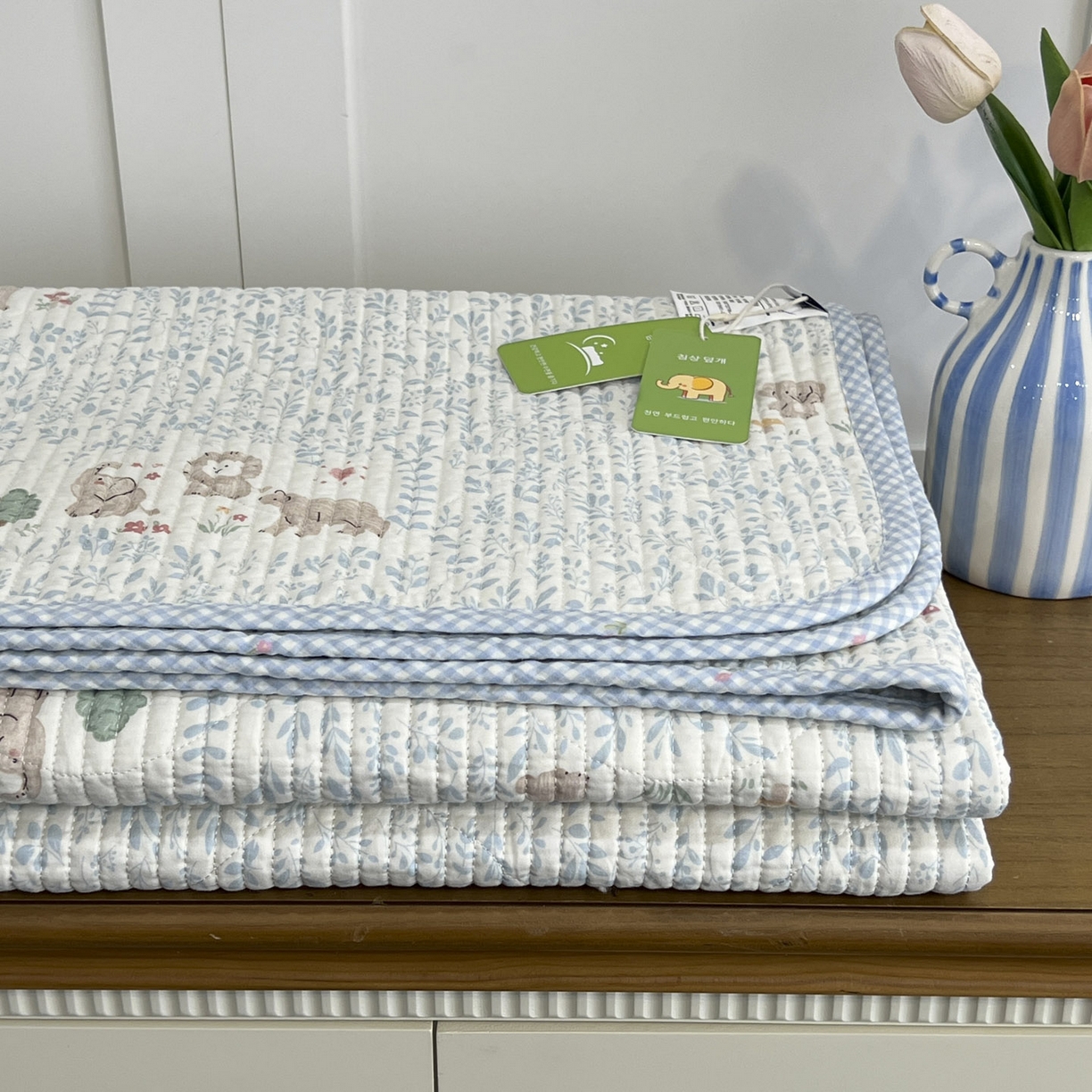 91家纺网 家纺一手货源 找家纺 沐纯家居 2025新款跑量款双面纯棉 棉花填充水洗床盖 丛草集