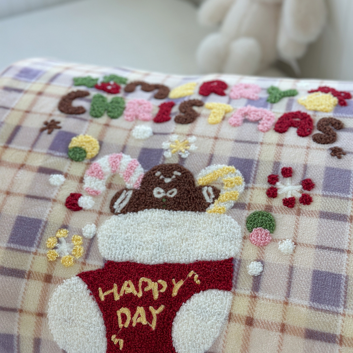 91家纺网 家纺一手货源 找家纺 有货 2025新款圣诞系列暖芙舒绵绒多功能被套毯 圣诞袜-被套毯