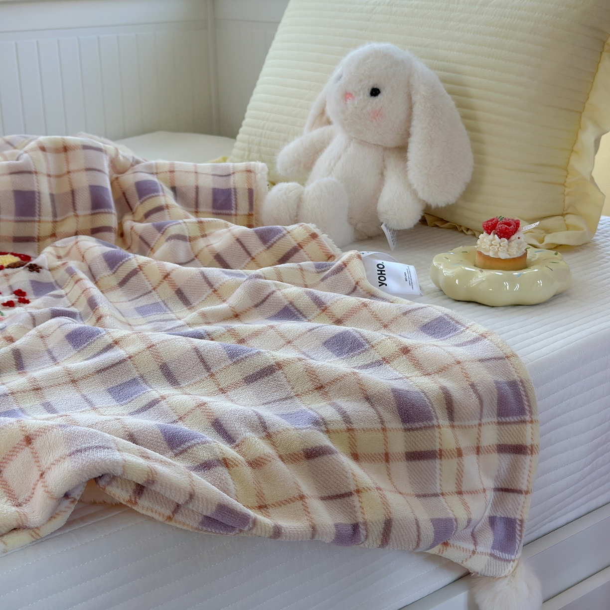 91家纺网 家纺一手货源 找家纺 有货 2025新款圣诞系列暖芙舒绵绒多功能被套毯 圣诞袜-被套毯