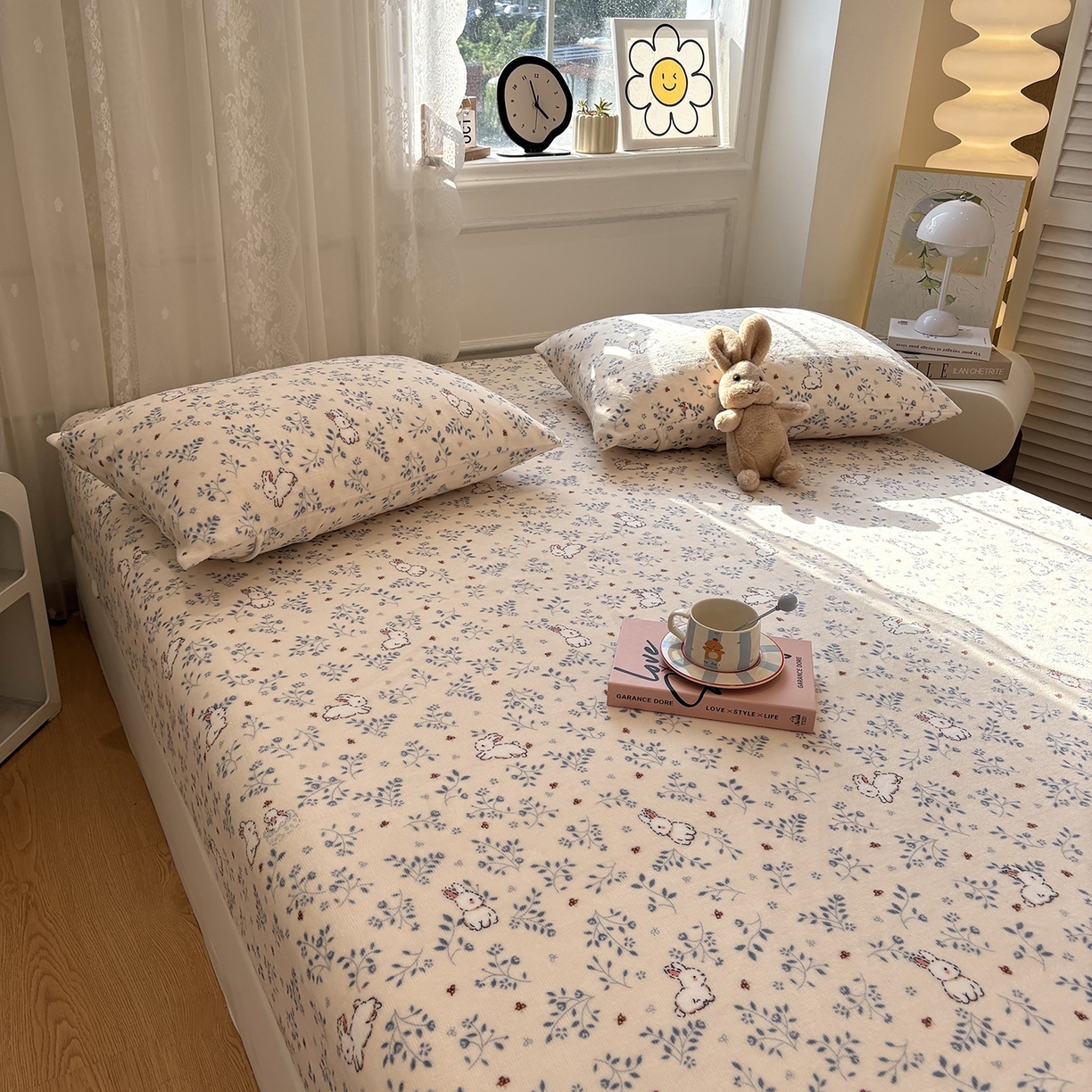 91家纺网 家纺一手货源 找家纺 （总）居眠 2025新款单层印花牛奶绒床笠