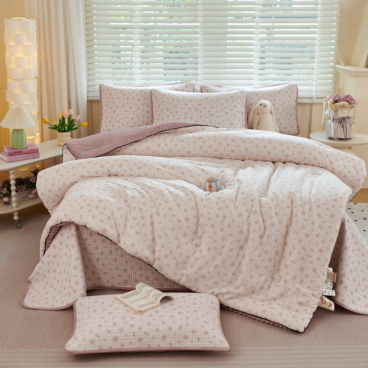 91家纺网 家纺一手货源 找家纺 （总）缔锦家纺 2025新款软糯全棉豆豆被被子被芯