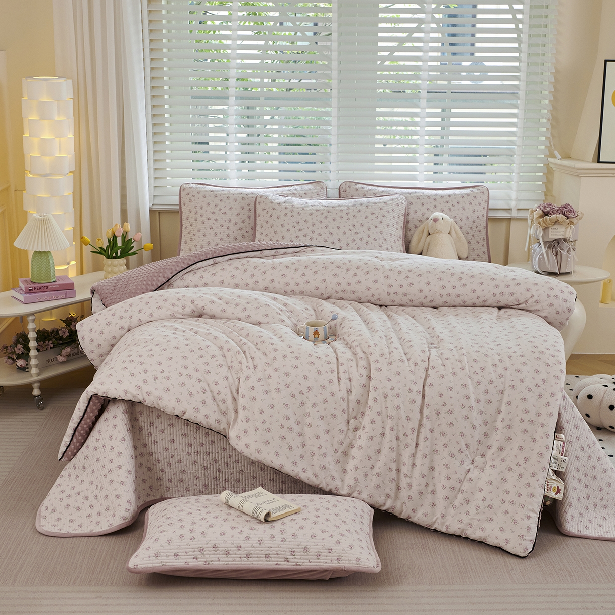 91家纺网 家纺一手货源 找家纺 （总）缔锦家纺 2025新款软糯全棉豆豆被被子被芯