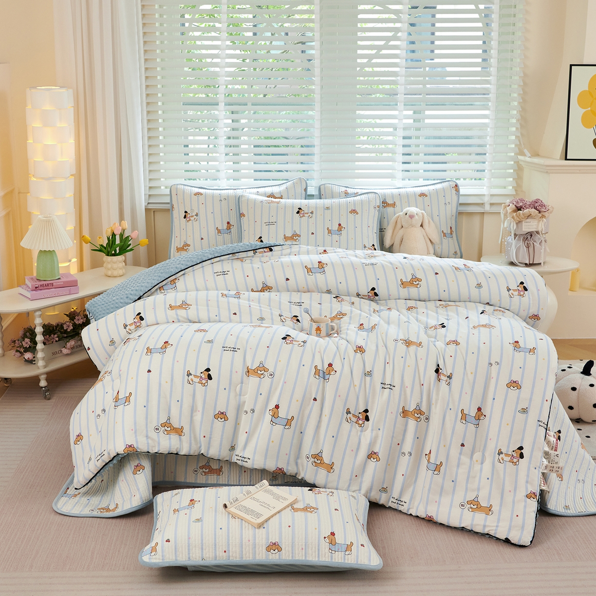 91家纺网 家纺一手货源 找家纺 （总）缔锦家纺 2025新款软糯全棉豆豆被被子被芯