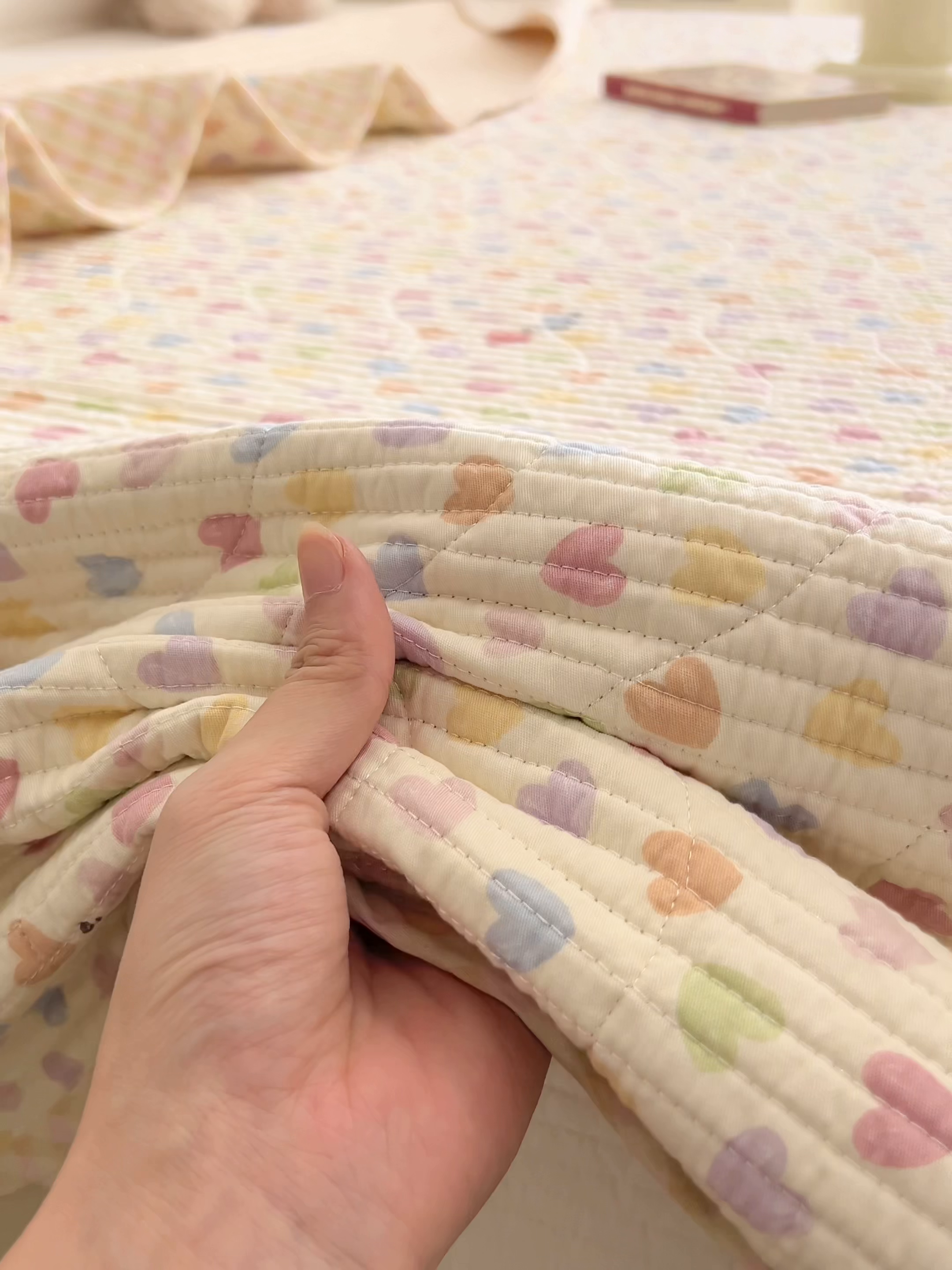 91家纺网 家纺一手货源 找家纺 （总）沐纯家居 2025新款跑量款双面纯棉 棉花填充水洗床盖