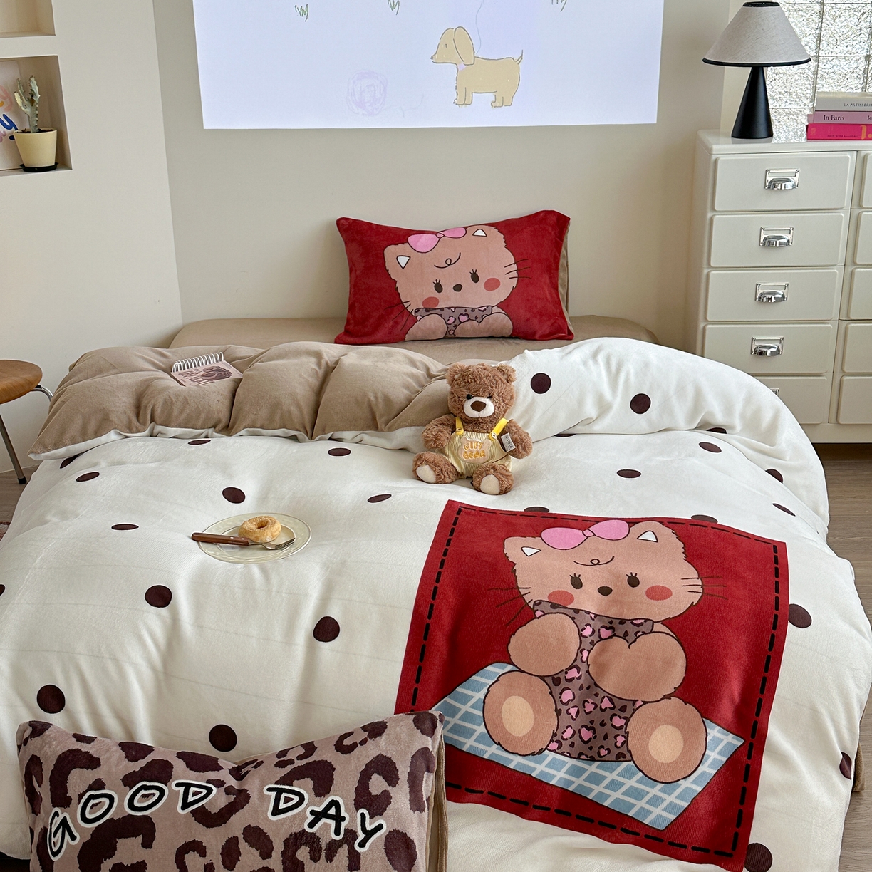 91家纺网 家纺一手货源 找家纺 （总）美乐迪家纺 2025新款高品质大版牛奶绒四件套