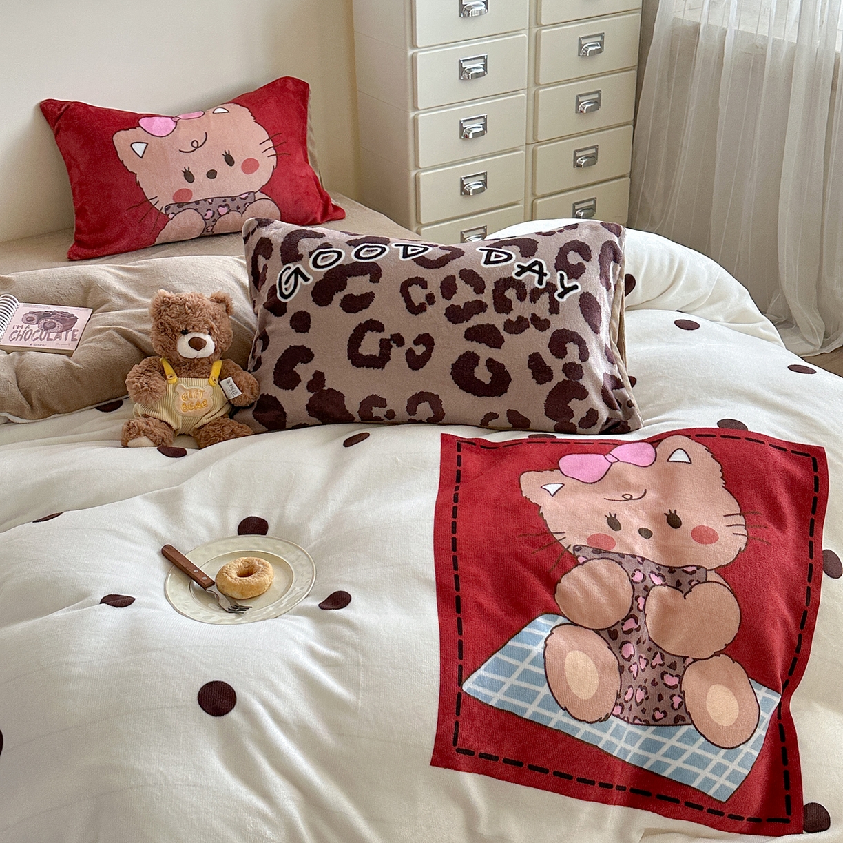 91家纺网 家纺一手货源 找家纺 （总）美乐迪家纺 2025新款高品质大版牛奶绒四件套