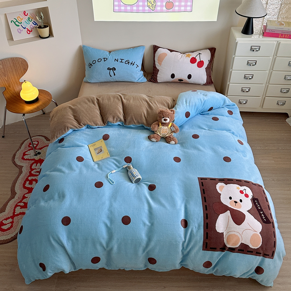 91家纺网 家纺一手货源 找家纺 （总）美乐迪家纺 2025新款高品质大版牛奶绒四件套