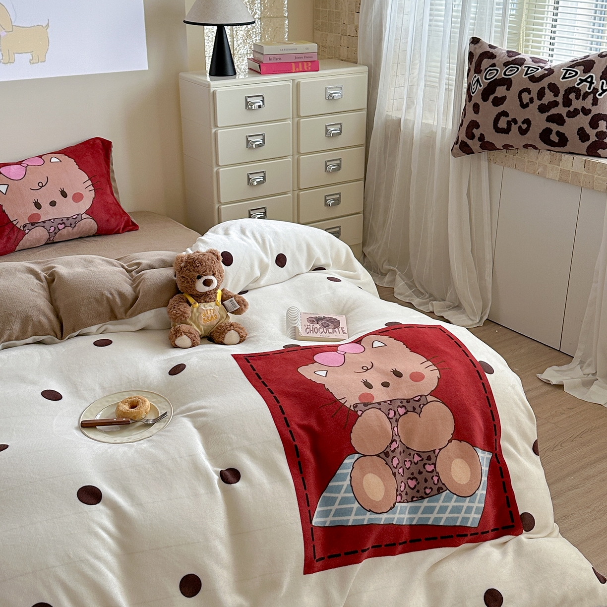 91家纺网 家纺一手货源 找家纺 （总）美乐迪家纺 2025新款高品质大版牛奶绒四件套