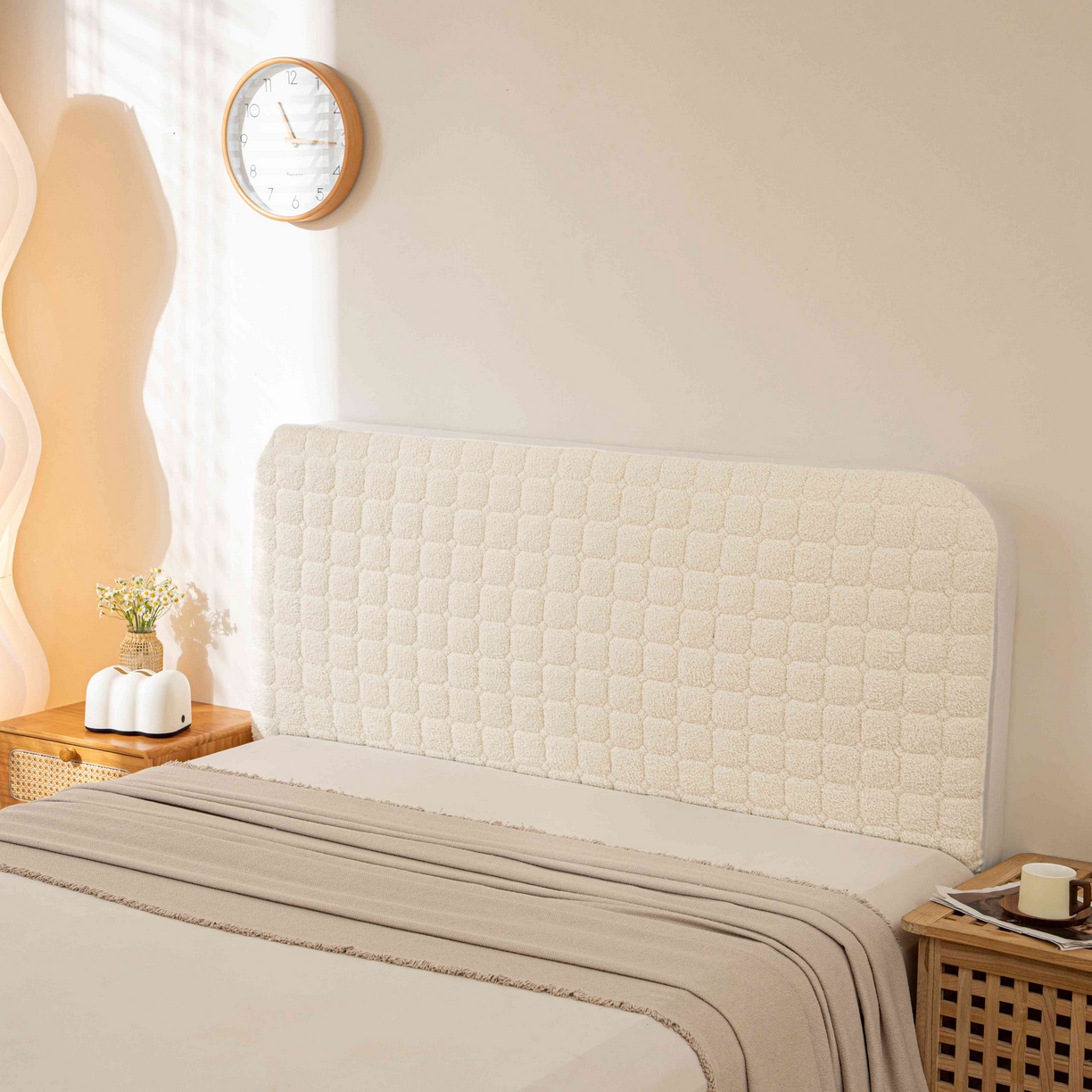 91家纺网 家纺一手货源 找家纺 （总）沐沐家纺 2025新款简约格序床头罩